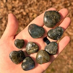 NEW! Heart-Shaped Labradorite Pocket Hearts